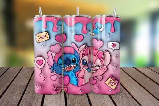 Stitch & Angel Valentine Tumbler
