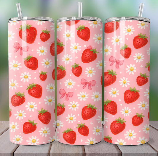 Strawberry Coquette Tumbler 20 oz